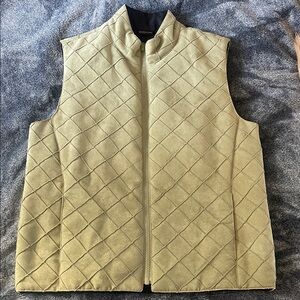 Quilted Suede Sage Green Vest